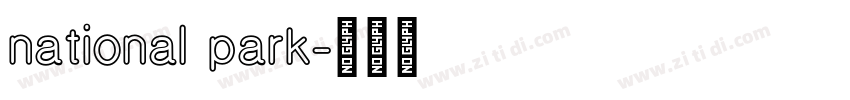 national park字体转换